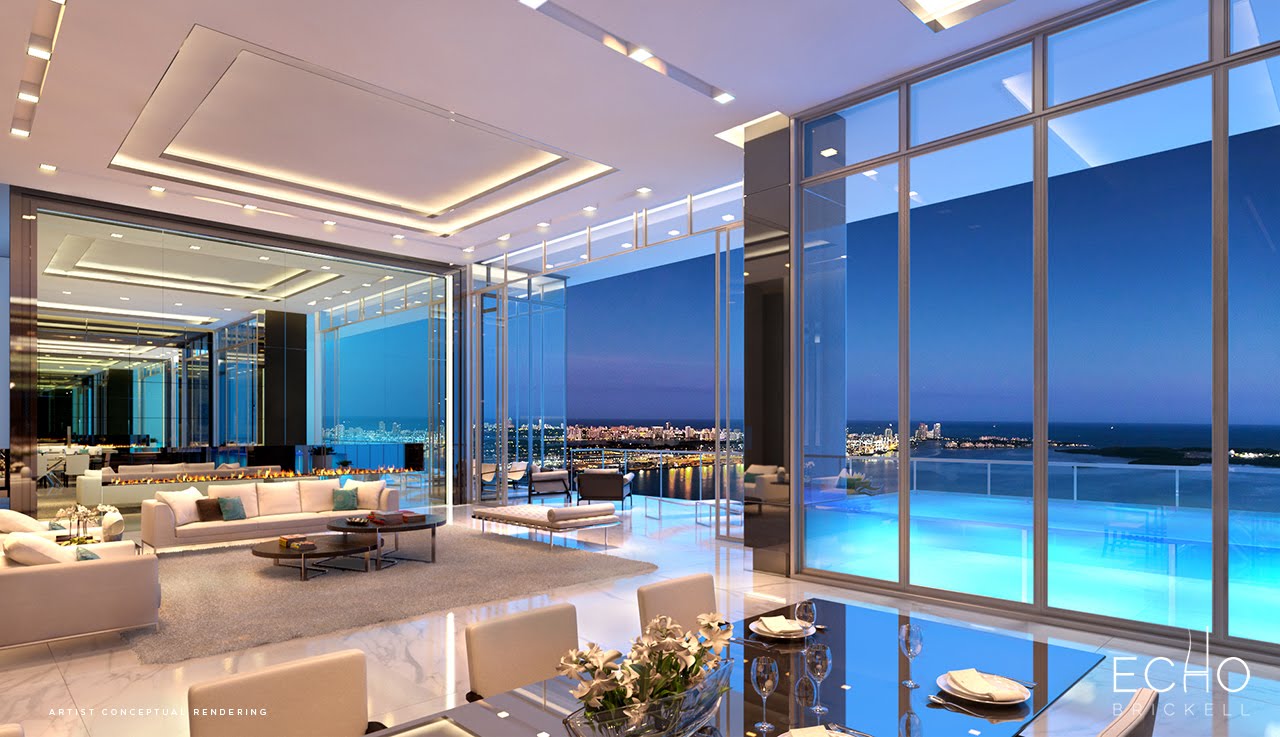 Exceptional interiors in a luxury penthouse in Dubai.